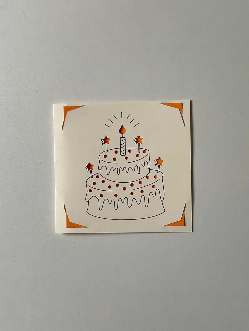 Biglietto con la torta